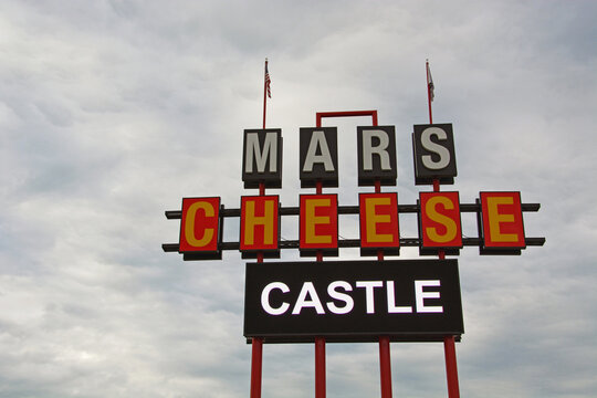 Mars Cheese Castle in Kenosha, Wisconsin has been an iconic road stop and "cheese landmark" on interstate 94 between Milwaukee and Chicago for generations going back to 1947.