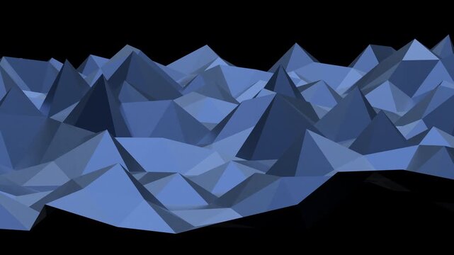 Abstract blue low poly geometric surface modern design background