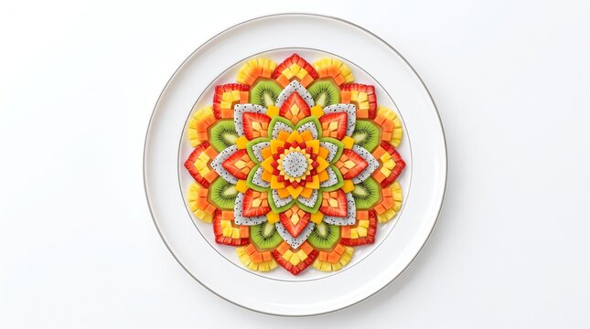 Fresh fruit pieces showcasing the natural geometry, vivid colors, and intricate textures hidden inside each fruit.