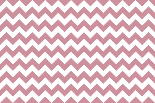 Pink and white color Zig zag seamless pattern.