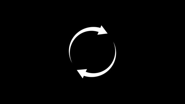 white circular curved arrows rotating simultaneously