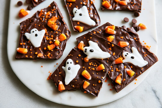 Halloween Chocolate Boo Bark