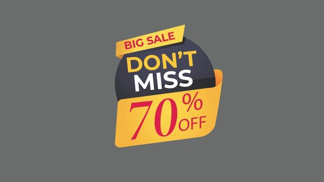 70 percent discount promotional badge	