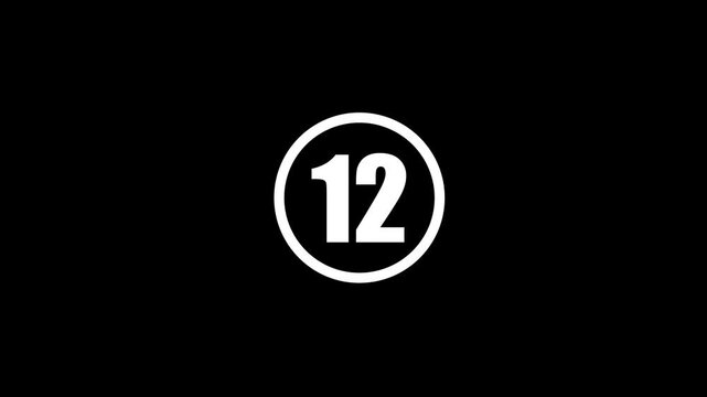 Illuminated Neon 20 Number Symbol with Green Circular Glow and Modern Motion Graphic Animation