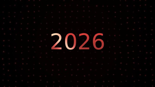 Coral 2026 numbers gleam with stars in an elegant new year video