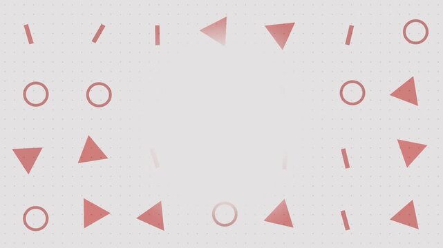 Coral Memphis shapes orbit open space in a cute abstract CG video