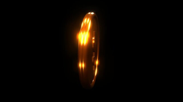 Advanced Three.js animation featuring a perfect geometric US Dollar ($) gold coin with a seamless cinematic camera zoom pulse effect on a solid black background.