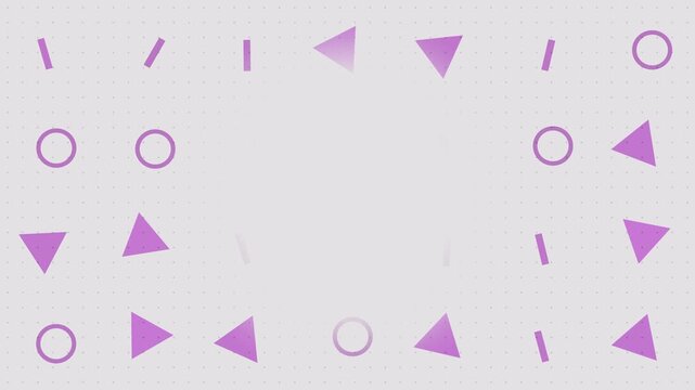 Magenta Memphis shapes orbit open space in a cute abstract CG video