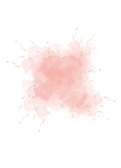 Abstract pink watercolor on white background for wedding elements. or card templates for greetings or invitations on valentines Day. It is a hand drawn on a white background © Phakamas
