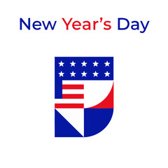 Fototapeta premium New Year's Day Celebration Vector