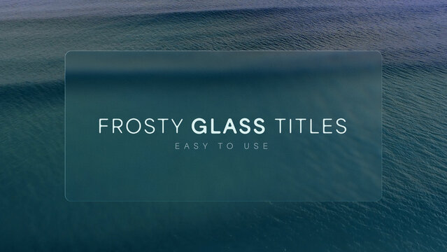 Glass Morphism Editorial Titles