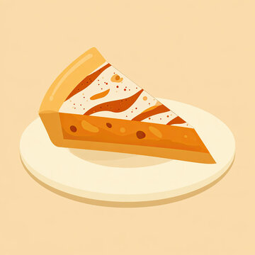 transparent slice of apple pie vector illustration