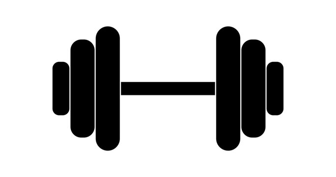 Glyph dumbbell icon Png
