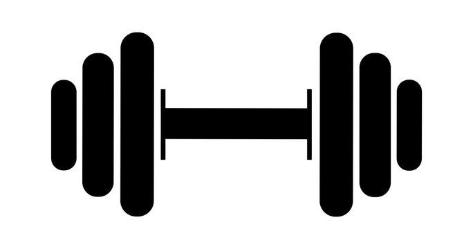 Glyph dumbbell icon Png