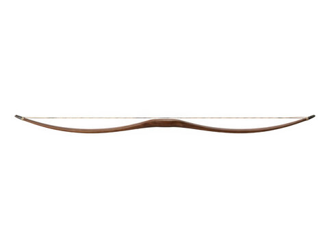 Wooden longbow isolated on transparent background