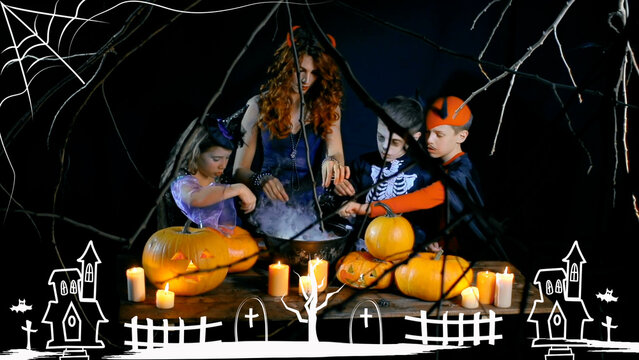 Hand Drawn Halloween Frame 03