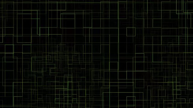 Abstract Green Grid Network Background with Intersecting Lines and Geometric Patterns for Technology and Data Visualization