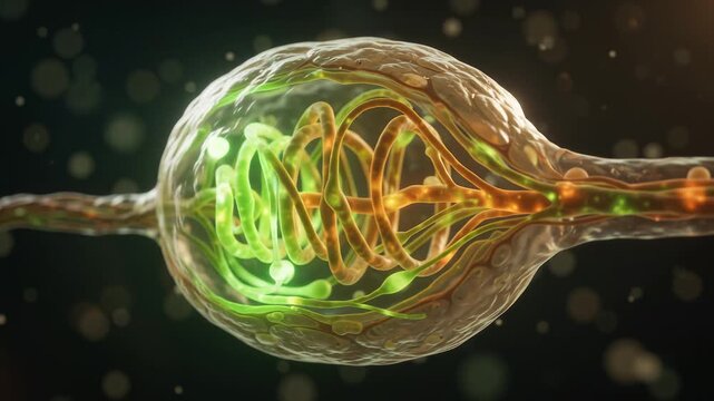 Meissner corpuscle detecting light touch with encapsulated nerve endings