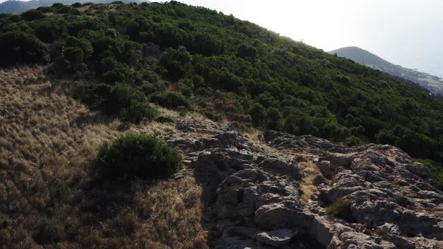 Pevani, Corse du Sud, vue a&eacute;rienne de drone