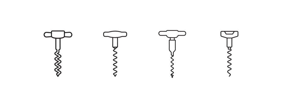wine bottle corkscrews with various spiral designs and handles  wine opener tools