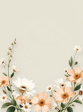 vintage background with  flowers