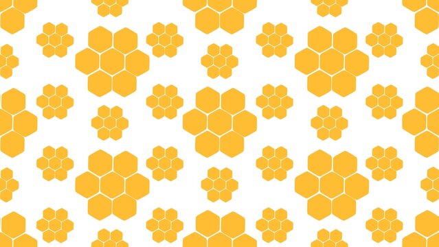 Seamless Honeycomb Hexagon Pattern on White Background