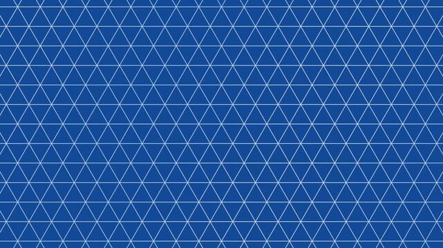 Modern Japanese Uroko triangles drifting in white on blue 4K video