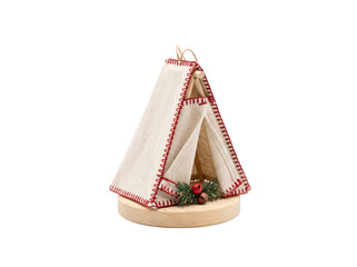 Rustic Fabric Teepee Ornament © Frodo