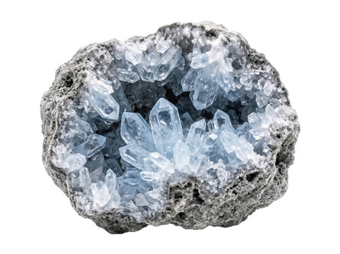 Natural Blue Celestine Geode Crystal