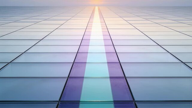 Animating frames causing central turquoise purple strip creating ripples on glazed plane