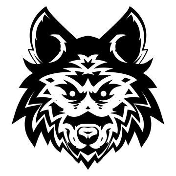 Angry Wolf Head Esports Mascot Tribal Logo Vector Illustration in AI EPS SVG PNG