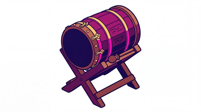 Ramadhan vektor bedug traditional drum illustration on white
