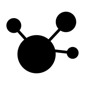 Network nodes connection hub graph diagram icon