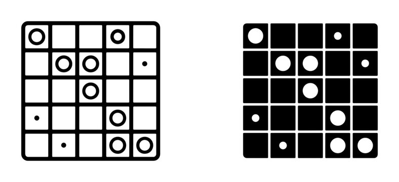 Bingo card seamless pattern, icons for game or web