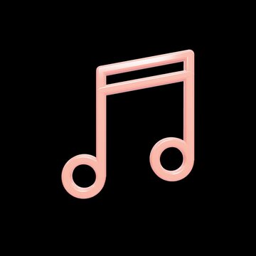 Minimalist gold musical notes floating against a sleek black background in a stylish four quadrant grid pattern, creating an elegant visual loop for creative projects and modern sound tracks online