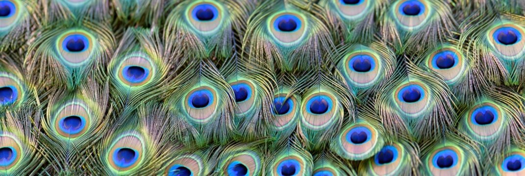 Peacock feather pattern