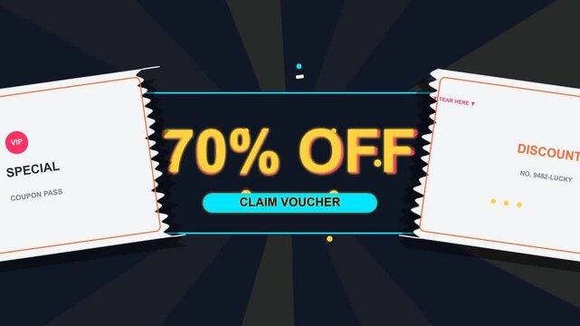 Discount ticket tearing reveal for Black Friday