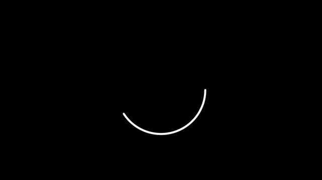 Minimalist White Rotating Circular Loading Spinner Loop Animation