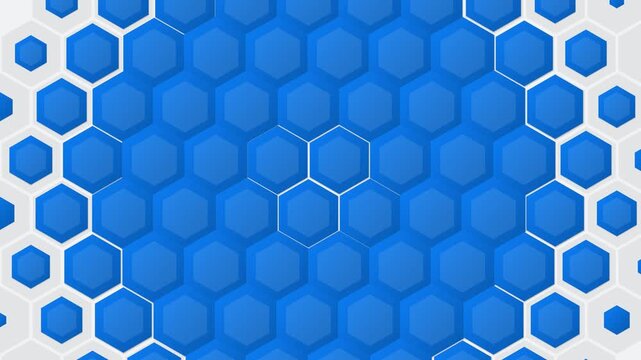 Blue hexagonal honeycomb pattern motion graphic backgrounds