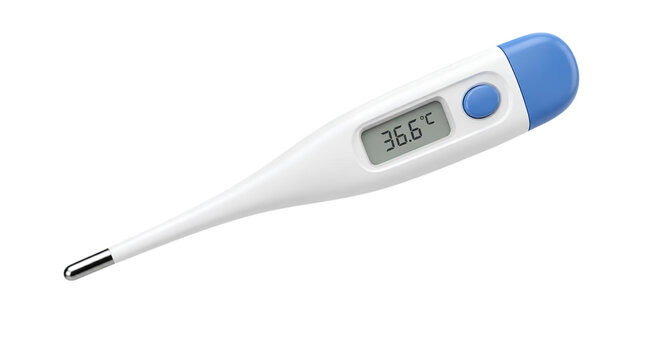 Digital Medical Thermometer Isolated on White Background