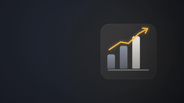 Minimalist modern smartphone with loading bar on dark background