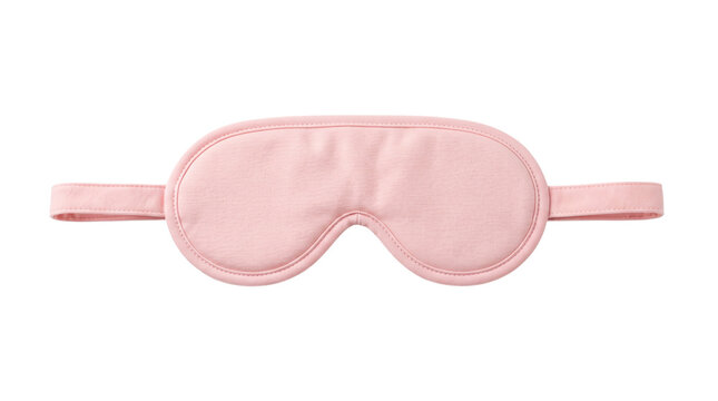 Pink sleep mask on transparent background