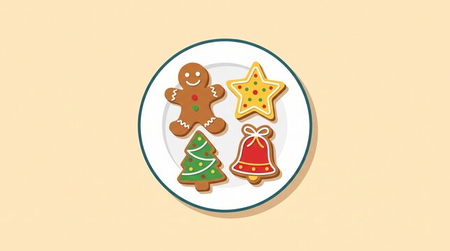 christmas cookies on a plate