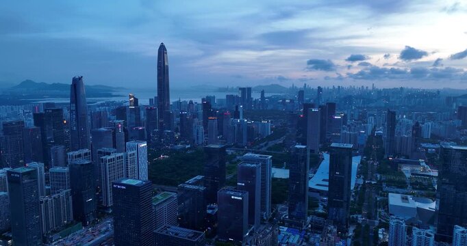  skylines landsape in shenzhen, China