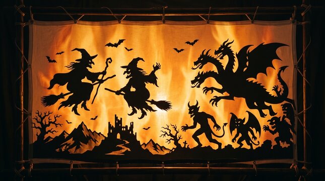 Theatrical wonder with shadow puppets