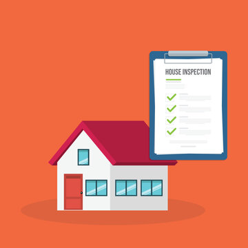 House inspection and Survey Clipboard Concept