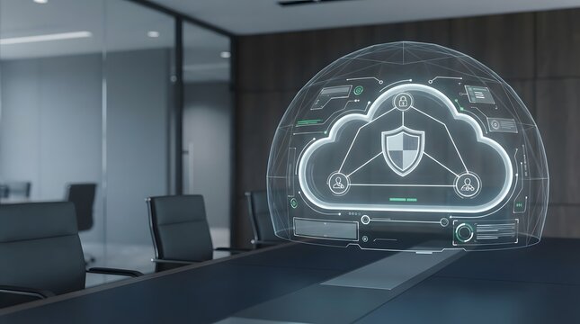 Securing the future a holographic representation of cloud data protection and cybersecurity measures