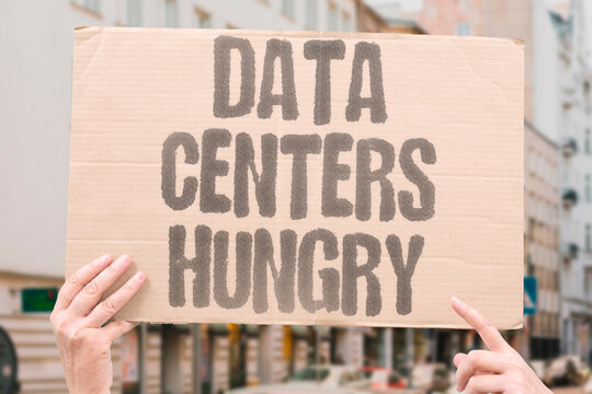 "Data centers hungry" Massive facilities devour enormous storage capacity. DATA. CENTERS. HUNGRY. MEMORY. SERVERS.
