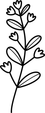 Cute flower line art