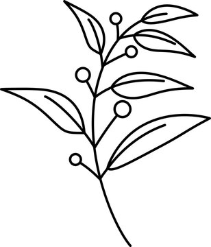 Line Art leaf icon